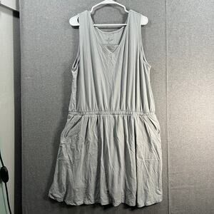 Cuddl Duds Flexwear Romper Tank Dress Lt Grey Heather, X-Large